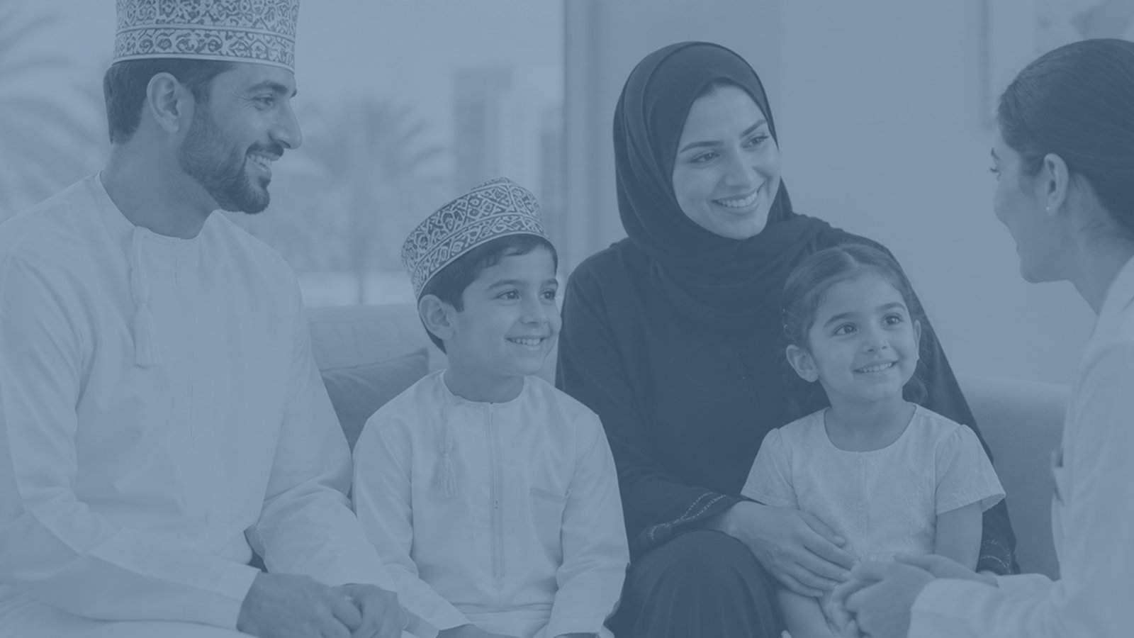 A nurse speaking with a family